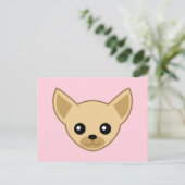 Chihuahua Gezicht Briefkaart (Staand voorkant)