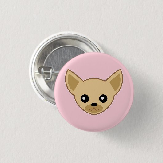 Chihuahua Gezicht Ronde Button 3,2 Cm (Voorkant /achterkant)