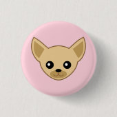 Chihuahua Gezicht Ronde Button 3,2 Cm (Voorkant)