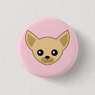 Chihuahua Gezicht Ronde Button 3,2 Cm