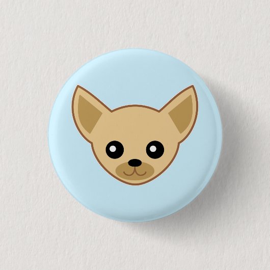 Chihuahua Gezicht Ronde Button 3,2 Cm (Voorkant)