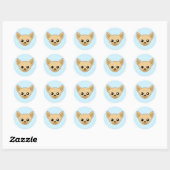 Chihuahua Gezicht Ronde Sticker (Vel)