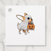 Chihuahua Ghost Pumpkin Halloween Shirt Bedankjes Labels (Voorkant)