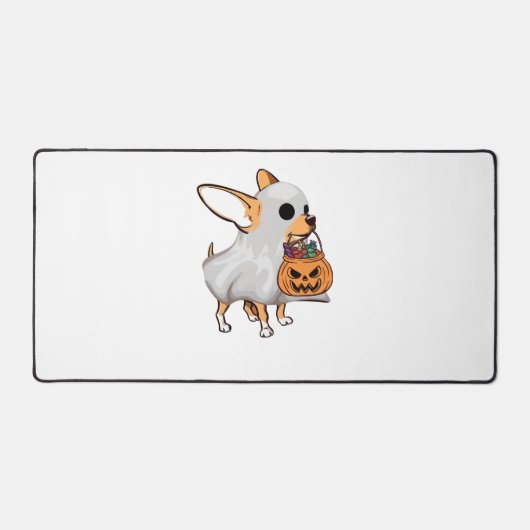 Chihuahua Ghost Pumpkin Halloween Shirt Bureaumat (Voorkant)
