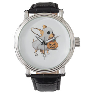 Chihuahua Ghost Pumpkin Halloween Shirt Horloge