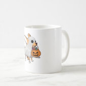 Chihuahua Ghost Pumpkin Halloween Shirt Koffiemok (Voorkant rechts)