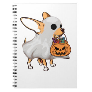Chihuahua Ghost Pumpkin Halloween Shirt Notitieboek