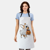 Chihuahua Ghost Pumpkin Halloween Shirt Schort (Gedragen)
