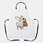 Chihuahua Ghost Pumpkin Halloween Shirt Schort (Voorkant)