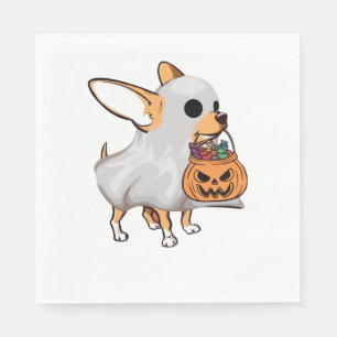 Chihuahua Ghost Pumpkin Halloween Shirt Servet