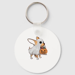 Chihuahua Ghost Pumpkin Halloween Shirt Sleutelhanger