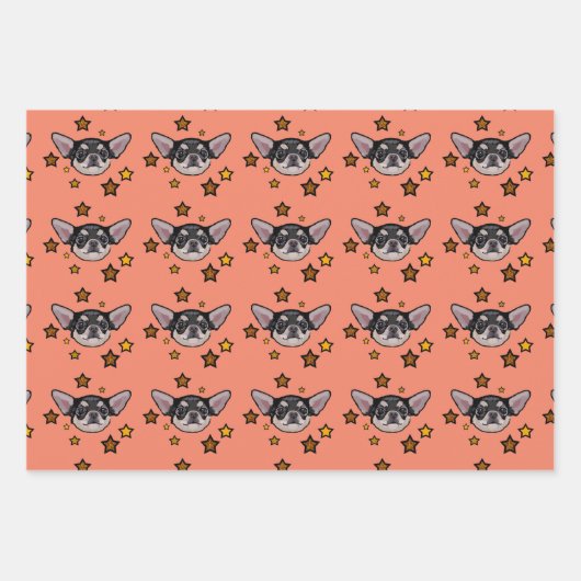 Chihuahua Gift Wrap Set Inpakpapier Vel (Voorkant 3)