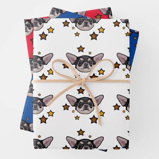Chihuahua Gift Wrap Set Inpakpapier Vel (In situ)