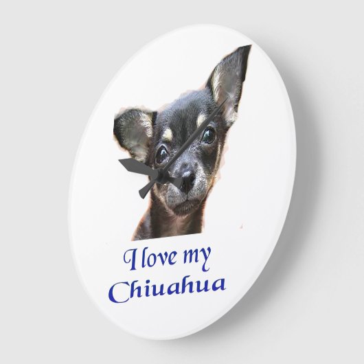 Chihuahua giften grote klok (Hoek)