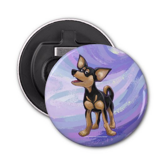 Chihuahua Gifts & Accessoires Button Flesopener (Voorkant)