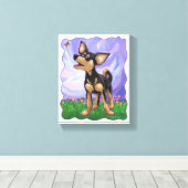 Chihuahua Gifts & Accessoires Canvas Afdruk (Insitu (Houten vloer))