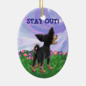 Chihuahua Gifts & Accessoires Keramisch Ornament (Achterkant)