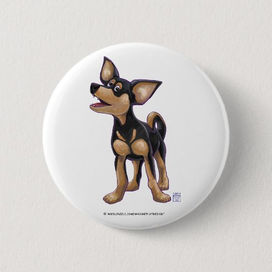 Chihuahua Gifts & Accessoires Ronde Button 5,7 Cm (Voorkant)