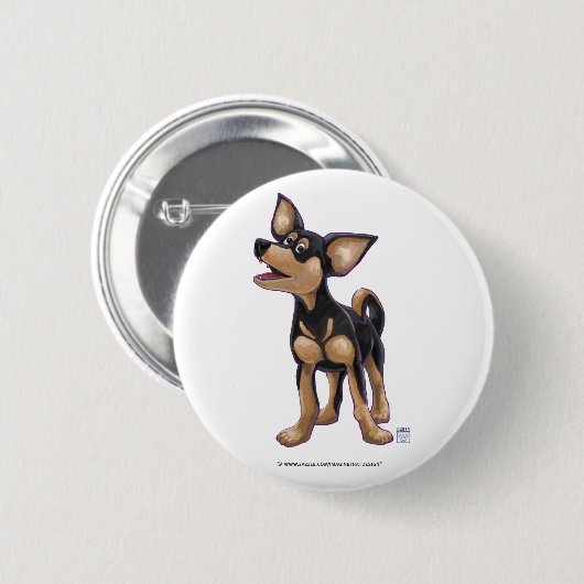 Chihuahua Gifts & Accessoires Ronde Button 5,7 Cm (Voorkant /achterkant)