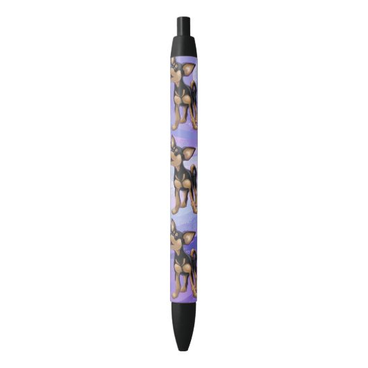 Chihuahua Gifts & Accessoires Zwarte Inkt Pen (Voorkant Verticaal)
