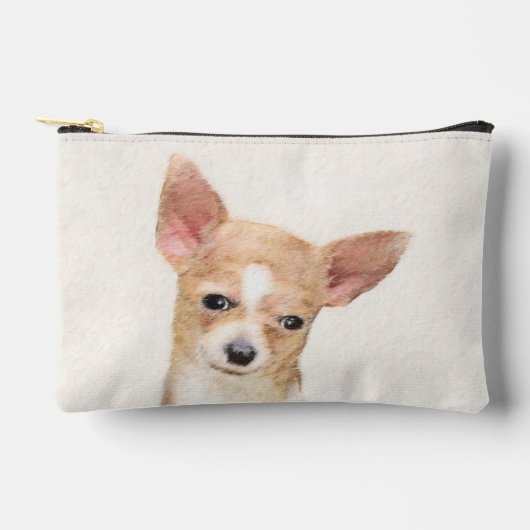 Chihuahua Gladde Jas Schilderen Originele Hond Kun Etui (Voorkant)