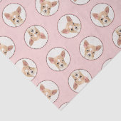 Chihuahua Gladde Jas Schilderen Originele Hond Kun Tissuepapier (Detail)