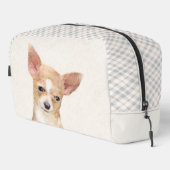 Chihuahua Gladde Jas Schilderen Originele Hond Kun Toilettasje (Rechterhoek)