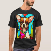 Chihuahua - Glas in lood Pop Art_5 T-shirt (Voorkant)