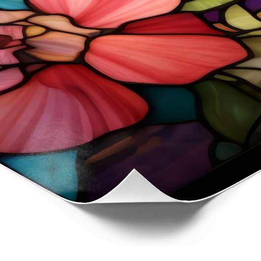 Chihuahua Glas in lood raamontwerp Perfect Poster (Hoek)