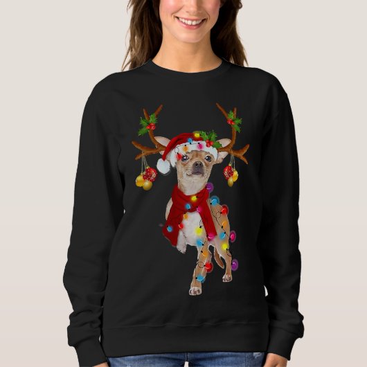 Chihuahua Gorprachtige Reindekerst Trui (Voorkant)