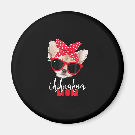 chihuahua grappig hondenliefhebber van een mam zon magneet (Voorkant)