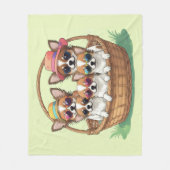 Chihuahua grappige Puppies Fleece Deken (Voorkant)