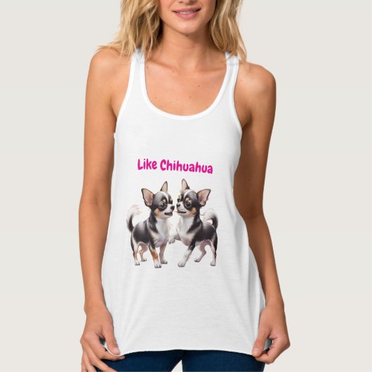 Chihuahua grappige Puppies Tanktop (Voorkant)