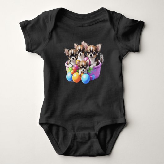 Chihuahua grappige puppy's romper (Voorkant)