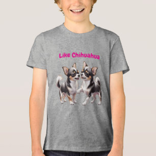 Chihuahua grappige puppy's Tri-Blend shirt