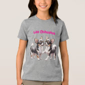 Chihuahua grappige puppy's Tri-Blend shirt (Voorkant)