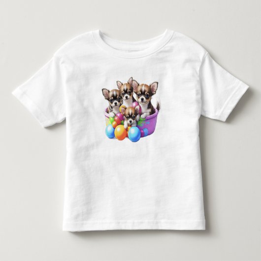 Chihuahua grappige Welpen Kinder Shirts (Voorkant)