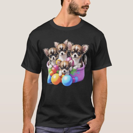 Chihuahua grappige Welpen T-shirt (Voorkant)