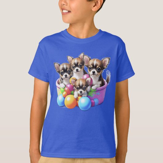 Chihuahua grappige Welpen T-shirt (Voorkant)