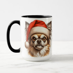 Chihuahua Grumpy Kerst Koffie Mok Cup