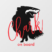 Chihuahua + Haai = Chark - Chark aan boord Raamsticker (Vel)