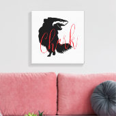 Chihuahua + haai = haai canvas afdruk (Insitu (Woonkamer))