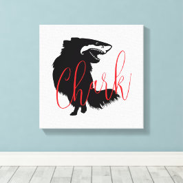 Chihuahua + haai = haai canvas afdruk