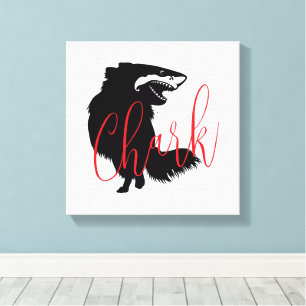 Chihuahua + haai = haai canvas afdruk