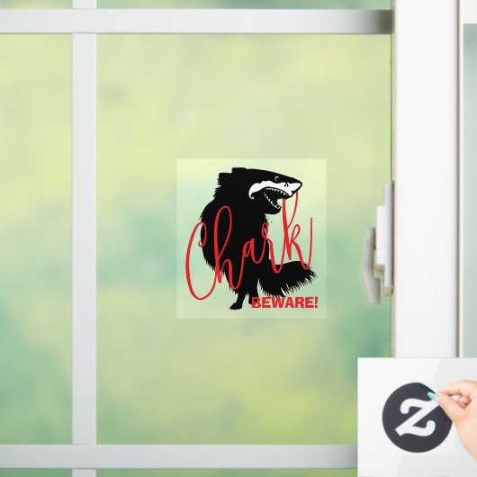 Chihuahua + haai = haai - PAS OP! Raamsticker (Huis)