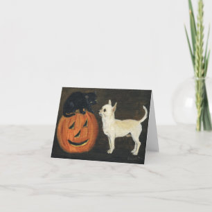 Chihuahua Halloween Art Note Kaart