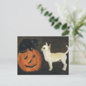 "Chihuahua Halloween" Art Reproduction Briefkaart (Staand voorkant)