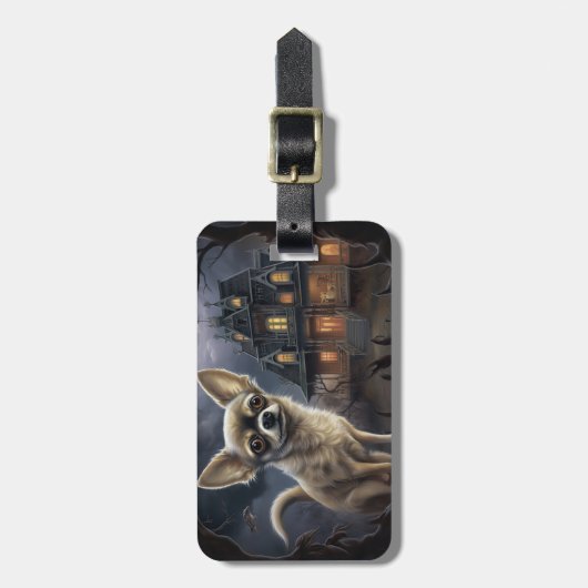 chihuahua halloween eng bagagelabel (Voorkant verticaal)