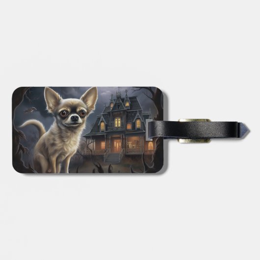 chihuahua halloween eng bagagelabel (Achterkant horizontaal)