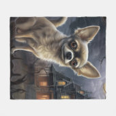 chihuahua halloween eng fleece deken (Voorkant (Horizontaal))